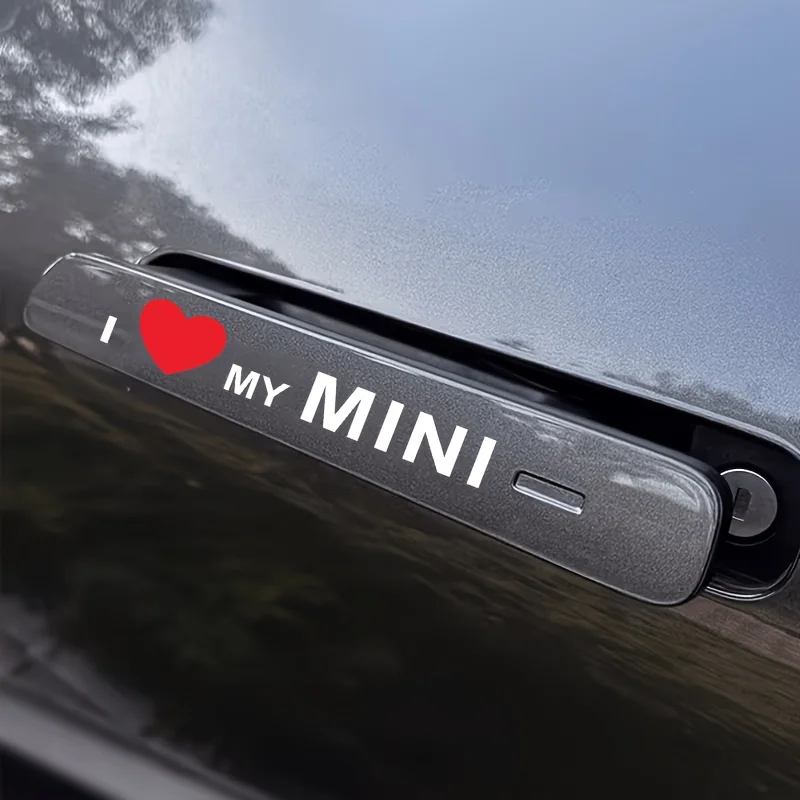 

2PCS/4PCS I Love My Mini Sticker – Red Heart Waterproof Vinyl Decal for Car Wiper & Body