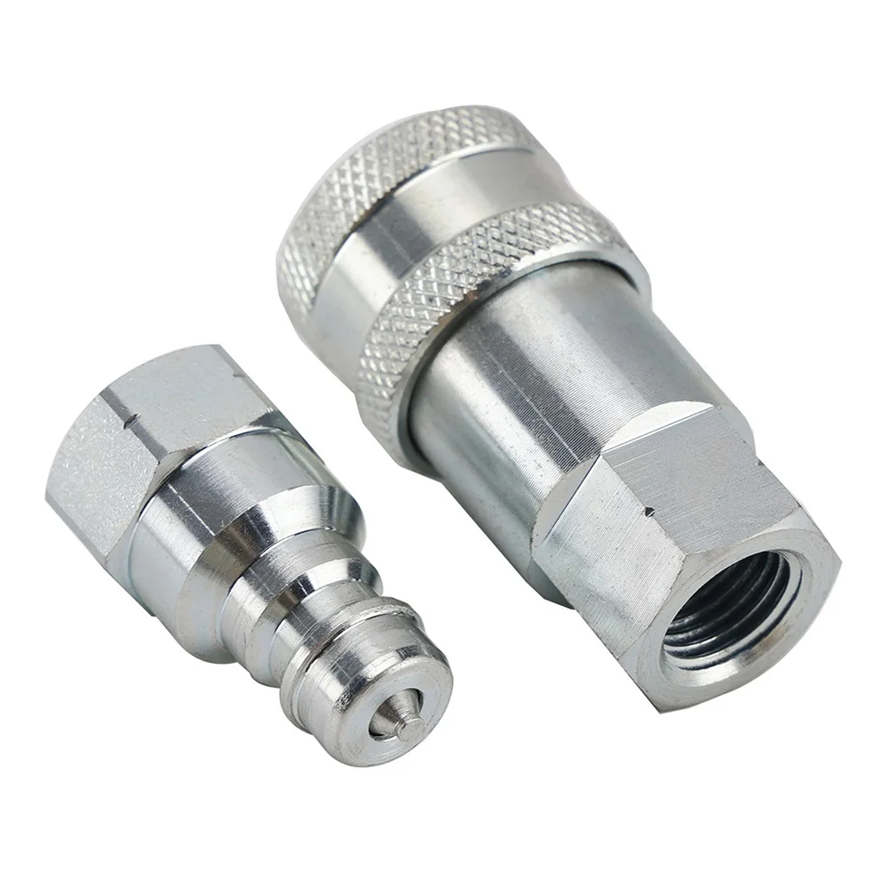 Male & Female Hydraulic Quick Connect Coupler 1/4 NPT ISO7241-A Hydraulic Quick Connect Coupler Fittings With Dust Cap Couplers