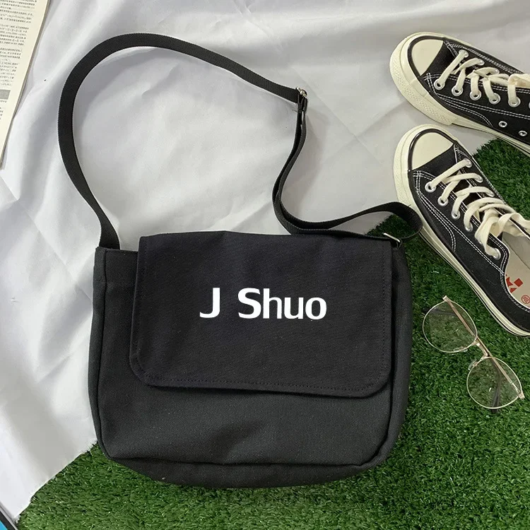 Bolsa crossbody de lona para homens e mulheres, novo pano de arte japonesa e coreana, Wonmen, banda larga, 2023