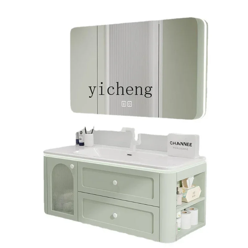 

XL Bathroom Cabinet Whole Washbin Ceramic Rounded Corner Washstand Bathroom Wash Basin Cabinet Combination