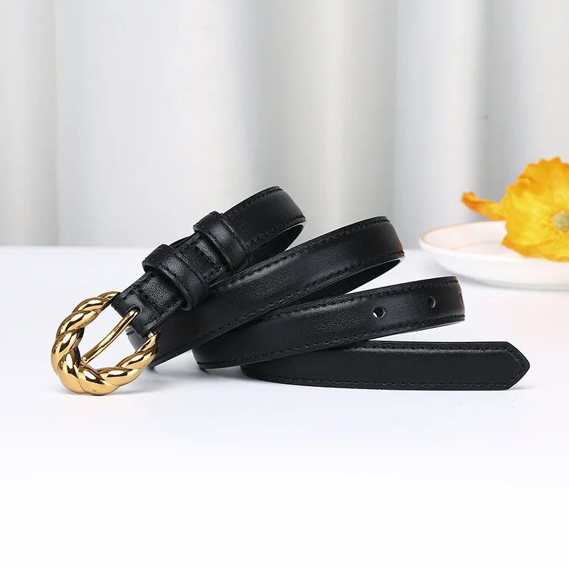 1.8CM First Layer Cowhide Genuine Leather Casual And Versatile  Women's Belt