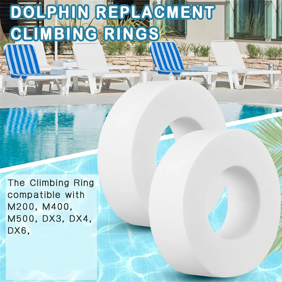 Substituição de anéis de escalada de 8 unidades 6101611   para limpador robótico de piscinas Dolphin M200 M400 M500