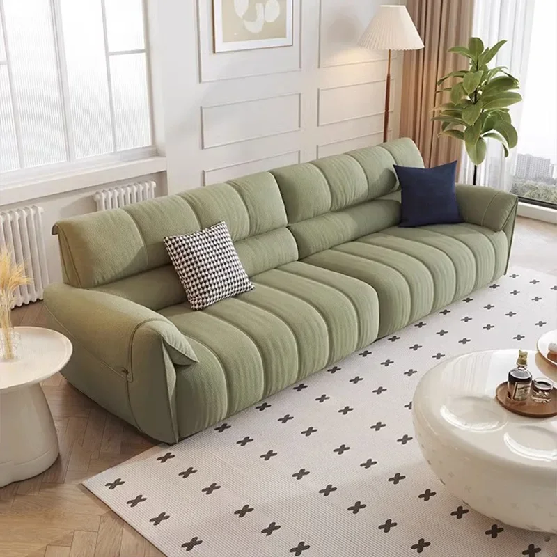 Italian minimalist fabric sofa Modern minimalist living room Elephant ears Piano keys Cat scratching cloth sofa