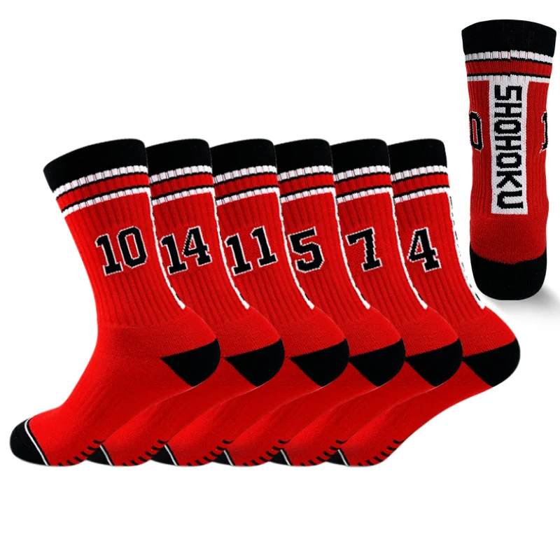 

Anime Shohoku Stockings Akagi MIYAGI SAKURAGI RUKAWA MITSUI Basketball Socks Cosplay Costume Cotton Stocking One Pair