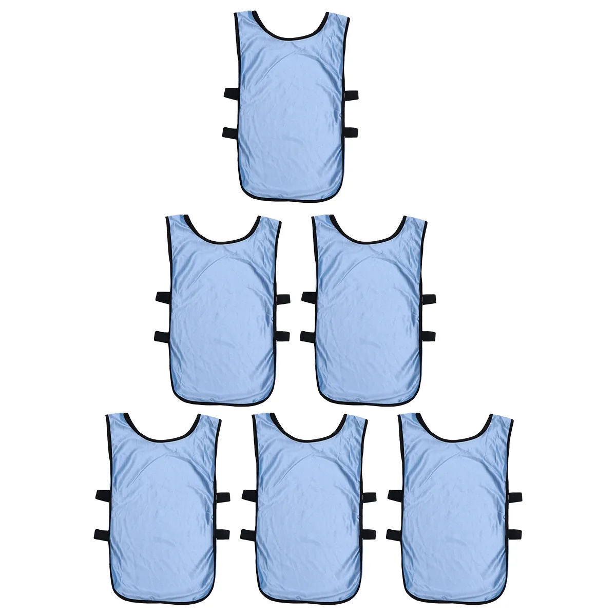 

6Pcs Youth Training Vest Quick Dry Breathable Loose Soccer Basketball Vest Team Sport Game Waistcoat Lightweight