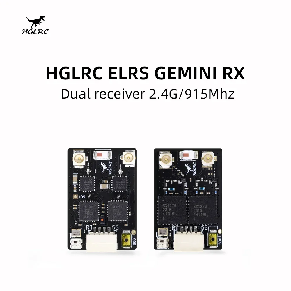 

Двойной приемник HGLRC ELRS GEMINI RX 2,4G/915 МГц для радиоуправляемого летательного аппарата FPV дрона дальнего действия