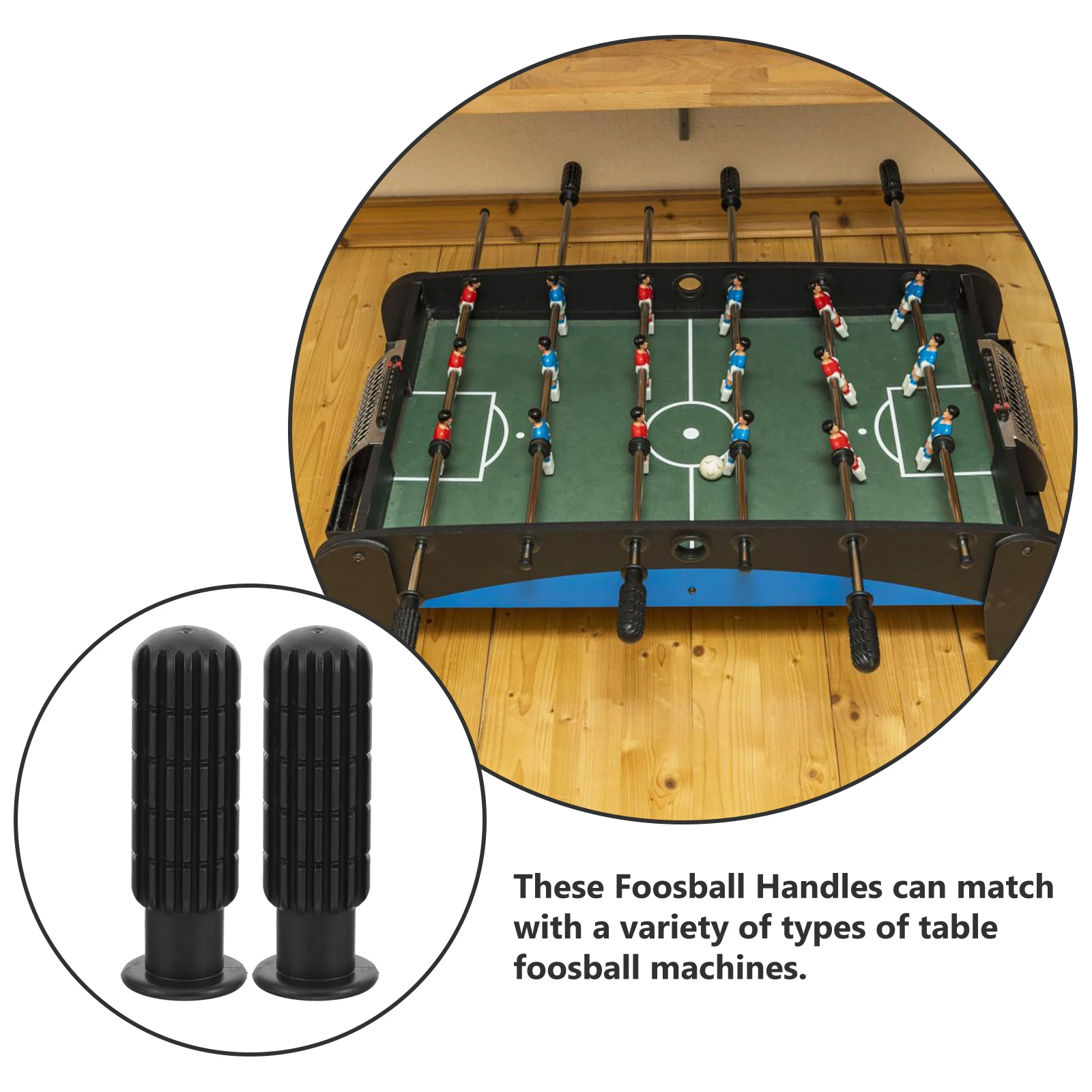 

1Pair Replacement Foosball Handles Plastic Durable Table Football Grips for Game Machine Parts Foosball Table Parts