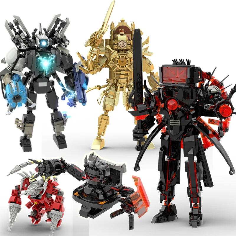 Nouveau Skibidi toilette géant Titan TVman mise à niveau Speakerman blocs de construction figurine d'animation modèle jouets pour enfants idées cadeaux de noël