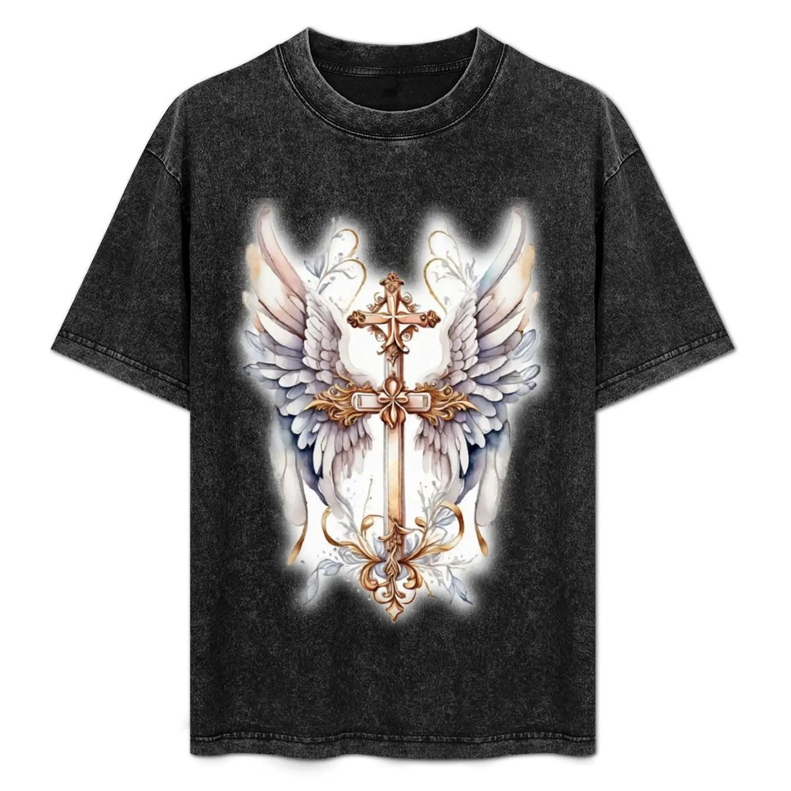 

Artistic Cross Painting: Christian Wall Decor, Art Prints-Cross T-Shirt anime t shirts anime figures outfits for men