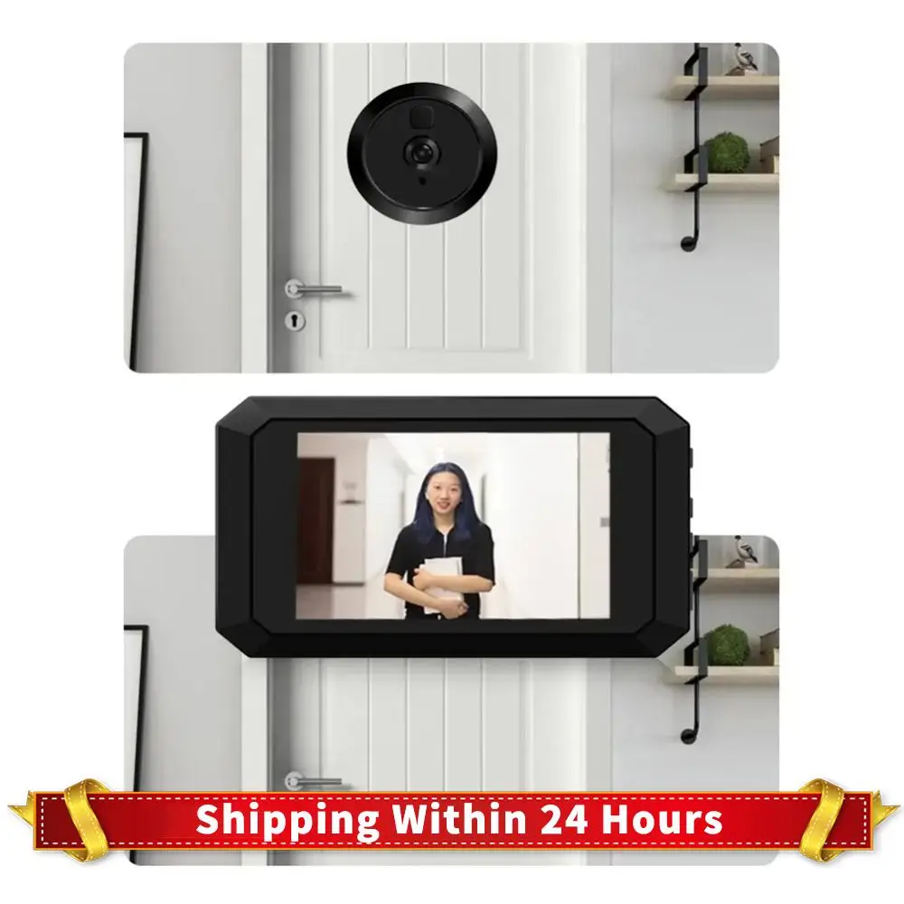 

Magic Eye Electronic Viewfinder Night Vision 3.97in LCD Screen Video Digital Door Viewer 1080P Camera 1400mAh Battery