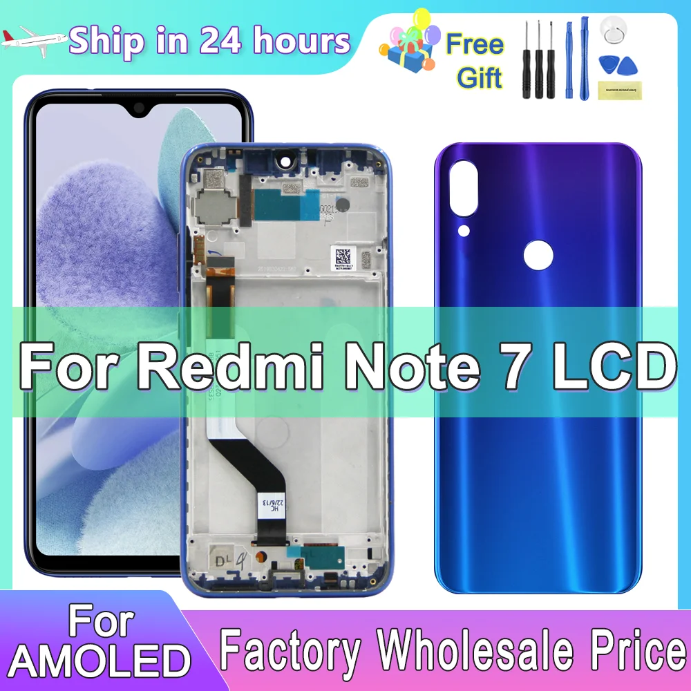 AMOLED For Xiaomi Redmi Note 7 LCD Display Touch Screen Replacement Assembly For Redmi Note 7 Pro M1901F7S Display