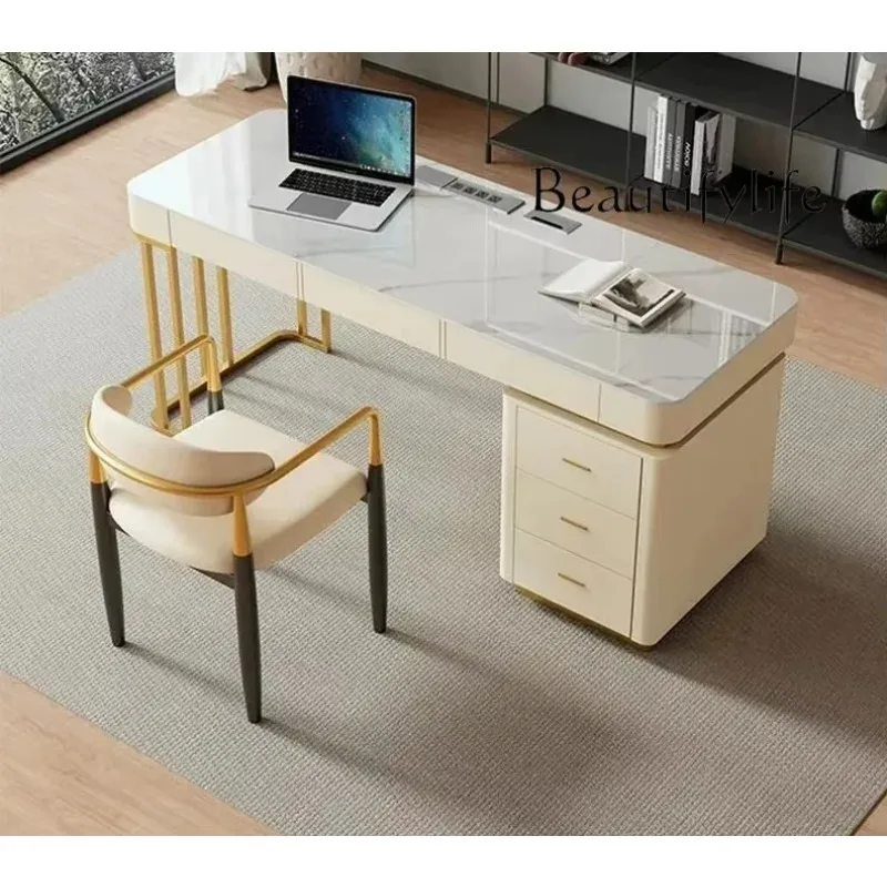

JB Aesthetic Computer Furniture Letter Steel Portable Desk Gaming Table Corner Workbench Drawers Bedroom Tavolino Unique Furnitu