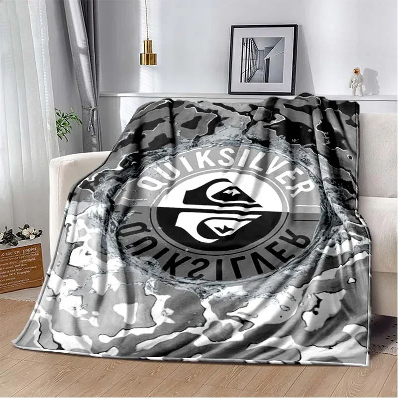 Tavola da surf Quiksilver Logo del marchio flanella morbida coperta calda coperta retrò letto camera da letto soggiorno divano coperta portatile da