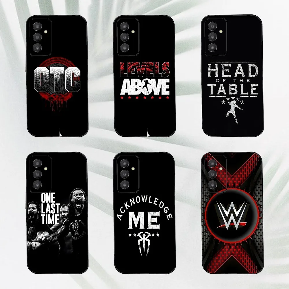 WWE The S-Shield Phone Case For Samsung Galaxy A52 A12 A51 S21 Edge S22ULTRA S23 S20LITE Plus Ultra Black Cover