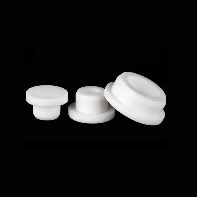 White Silicone Dust Plugs Hollow T Type For Hole Sealing And Protection T2.7 T28