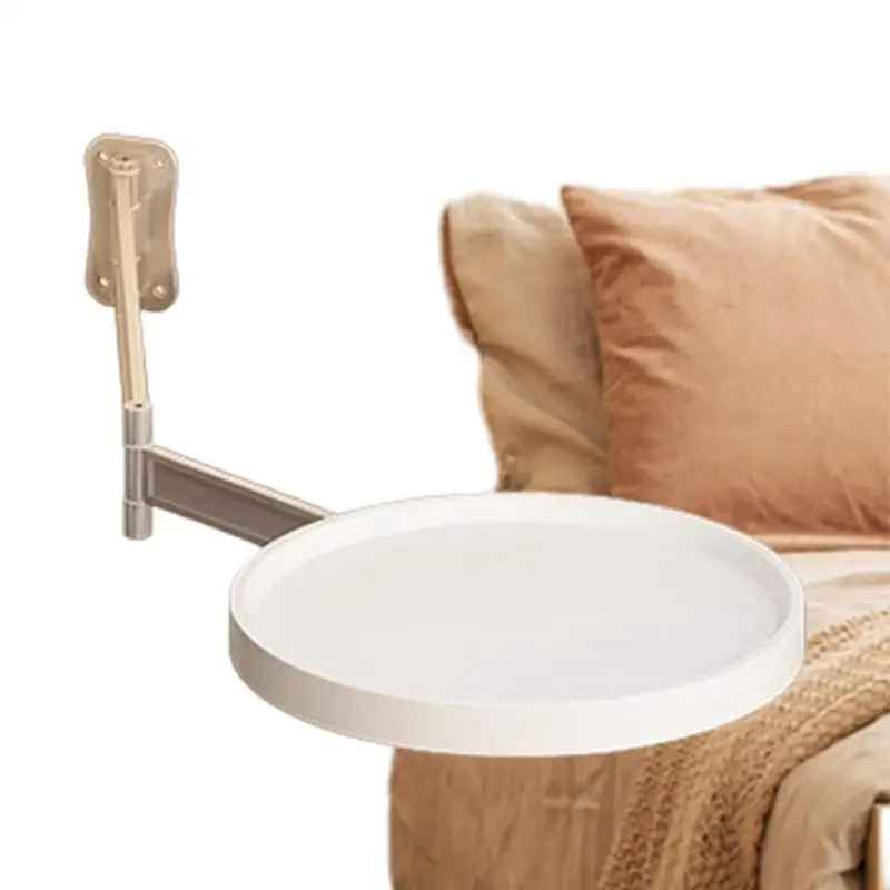 

Round Wall Mount Table Living Room Desk 180 Rotation Foldable Coffee Table Modern Small Wall Desk For Bedside Home Kitchen