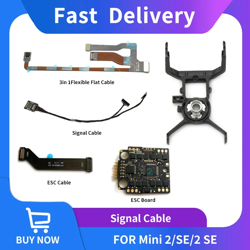 For Mini 2/2SE 3-in-1 Flex Cable Signal Wire ESC Board ESC Ribbon Cable Shock Absorber Plate Repair Spare Parts