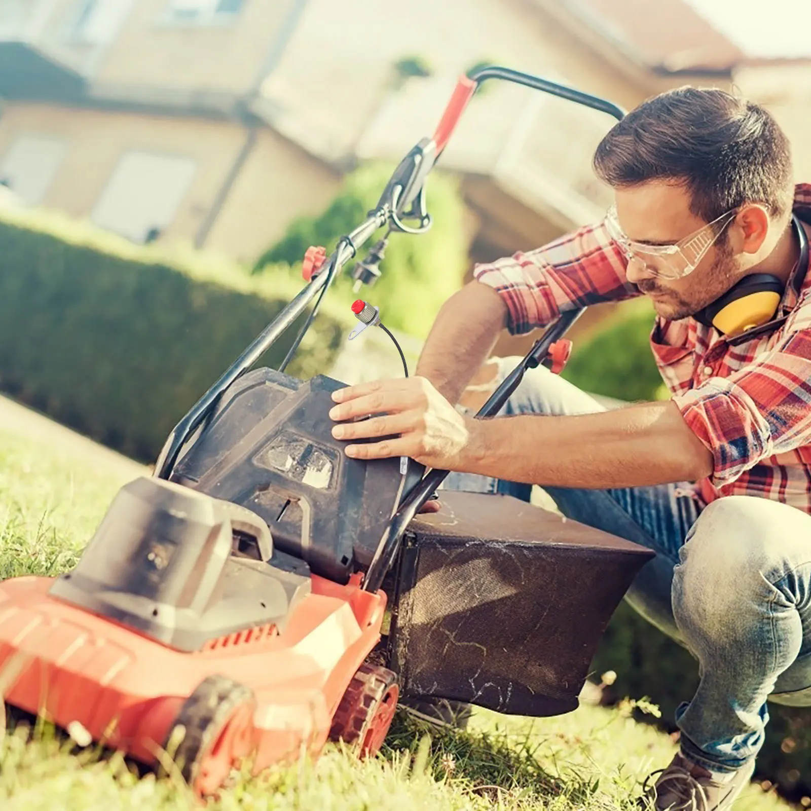 

4Pcs Lawn Mower Protective on Off Stop Switch Easy Install Maintain Compact Space Saving Reliable Practical Safe Use Gift