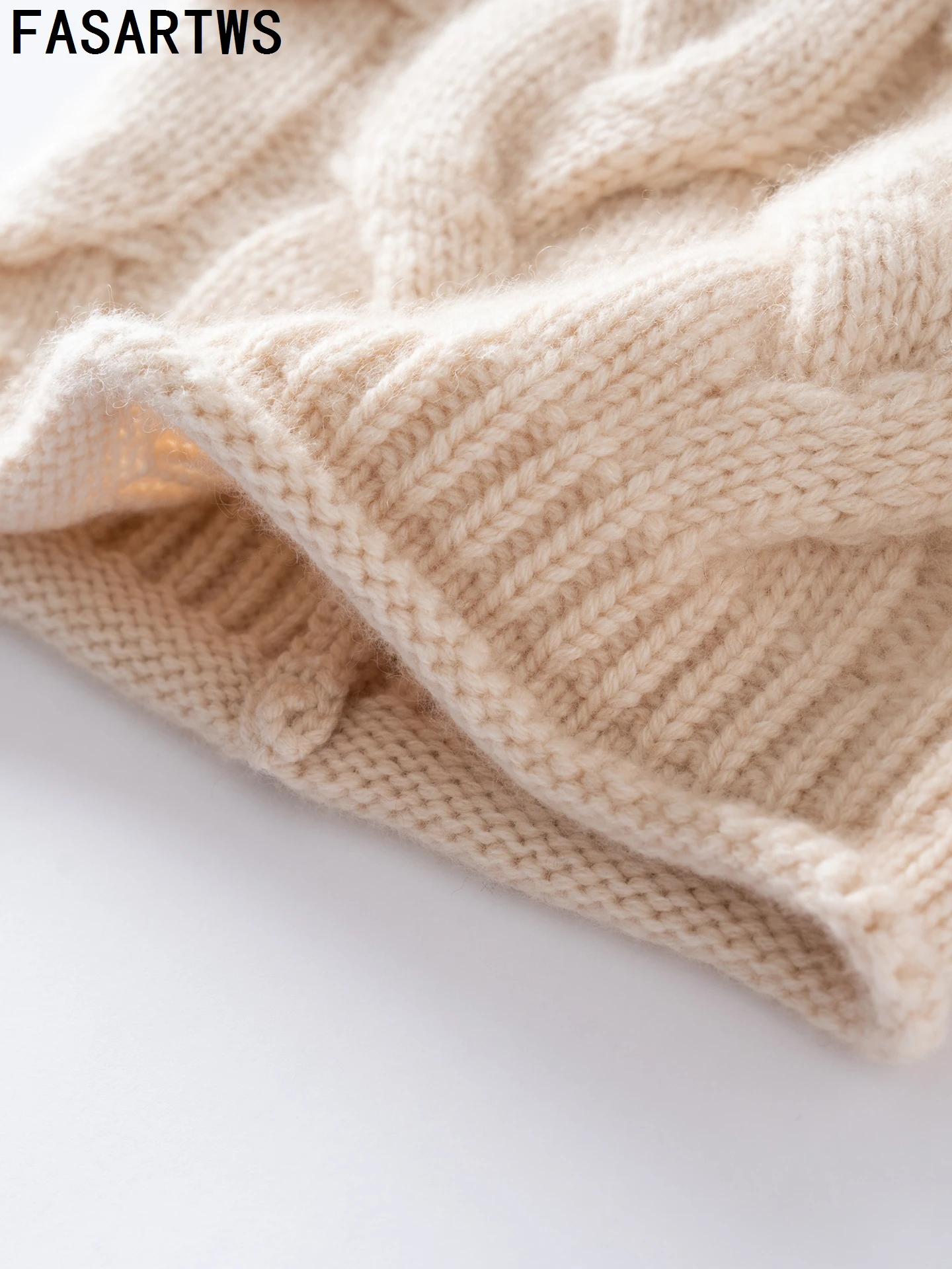 FASARTWS New High-Quality 100% Cashmere New Winter Hats Women's Thick Warm Beanie Jacquard Hat Winter Fashion Casual Soft Hats