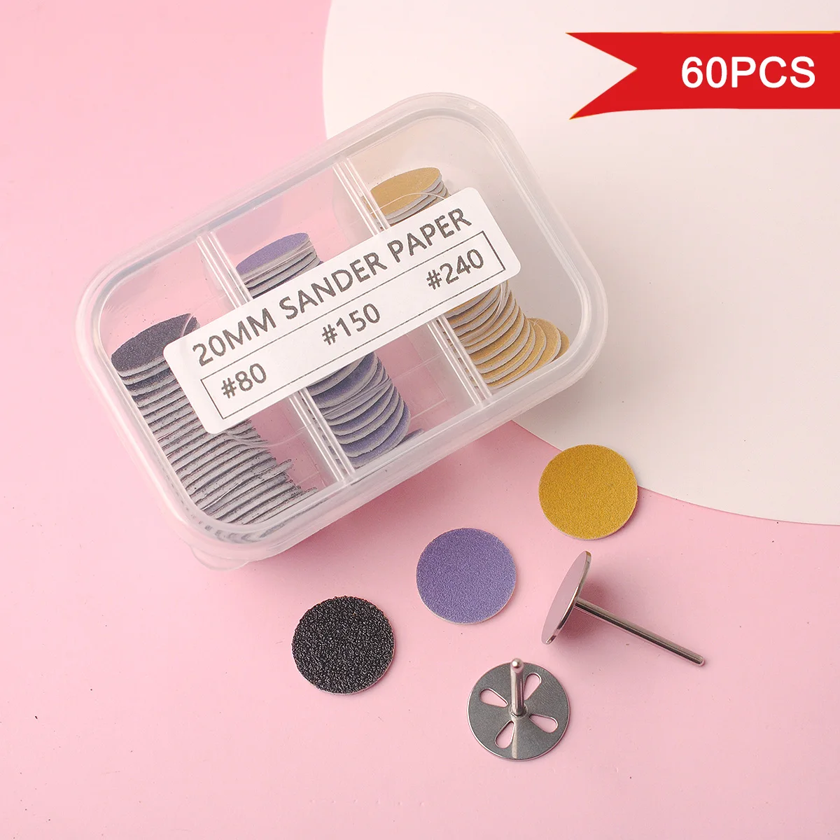 60 Teile/schachtel 20mm Professionelle Fuß Abgestorbene Haut Schleifpapier Fuß Raspel Pediküre Fuß Dateien Ersatz Schleifpapier Schleifen Werkzeug 80/150/24