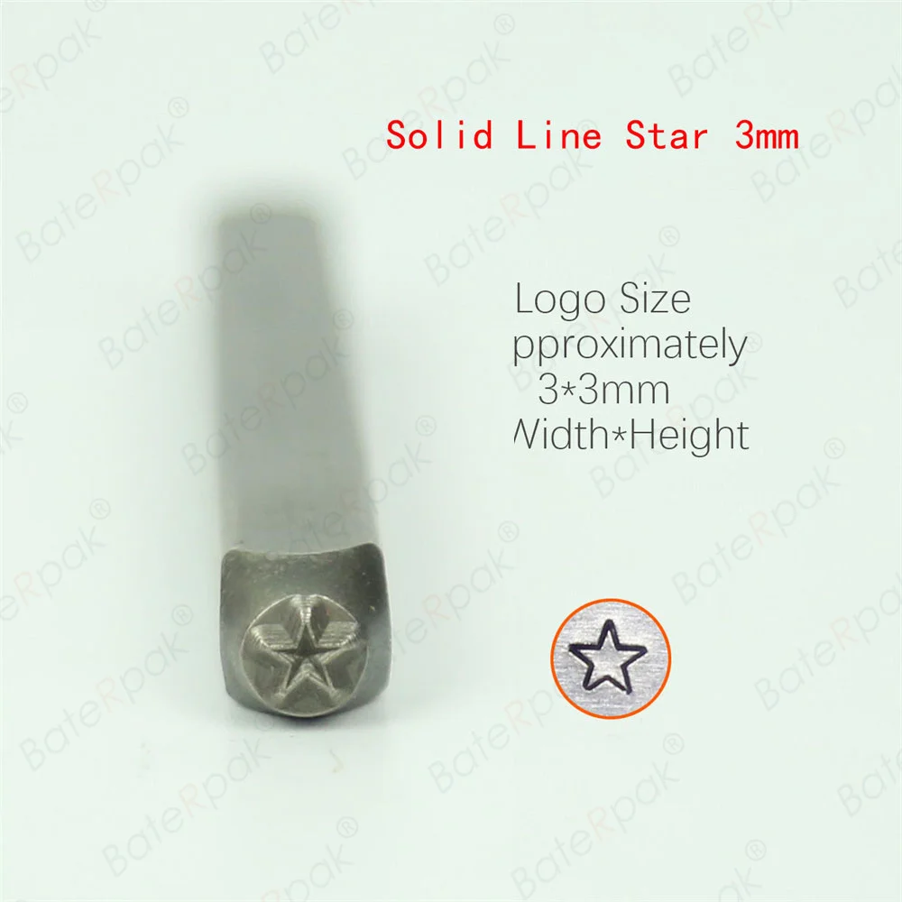 3mm Star Pound Asterisk Design Metal Jewelry Stamps,BateRpak Dot DIY Bracelet/jewelry symbols steel stamp,1pcs price