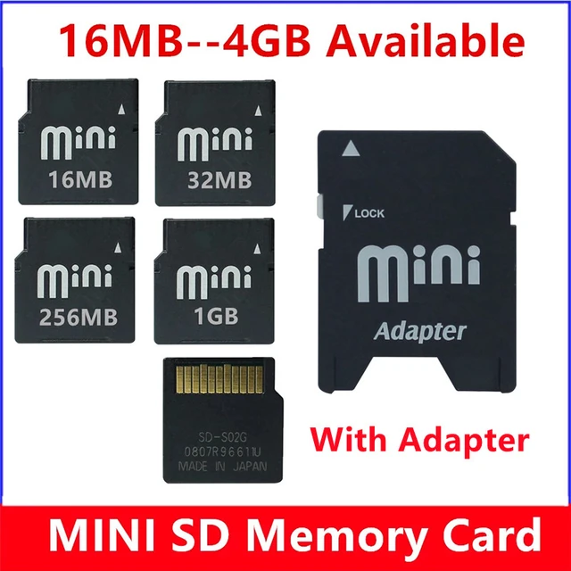 Original MINI SD Card 32MB 64MB 128MB 256MB 512MB 1GB 2GB 4GB Minisd Card  Flash Memory