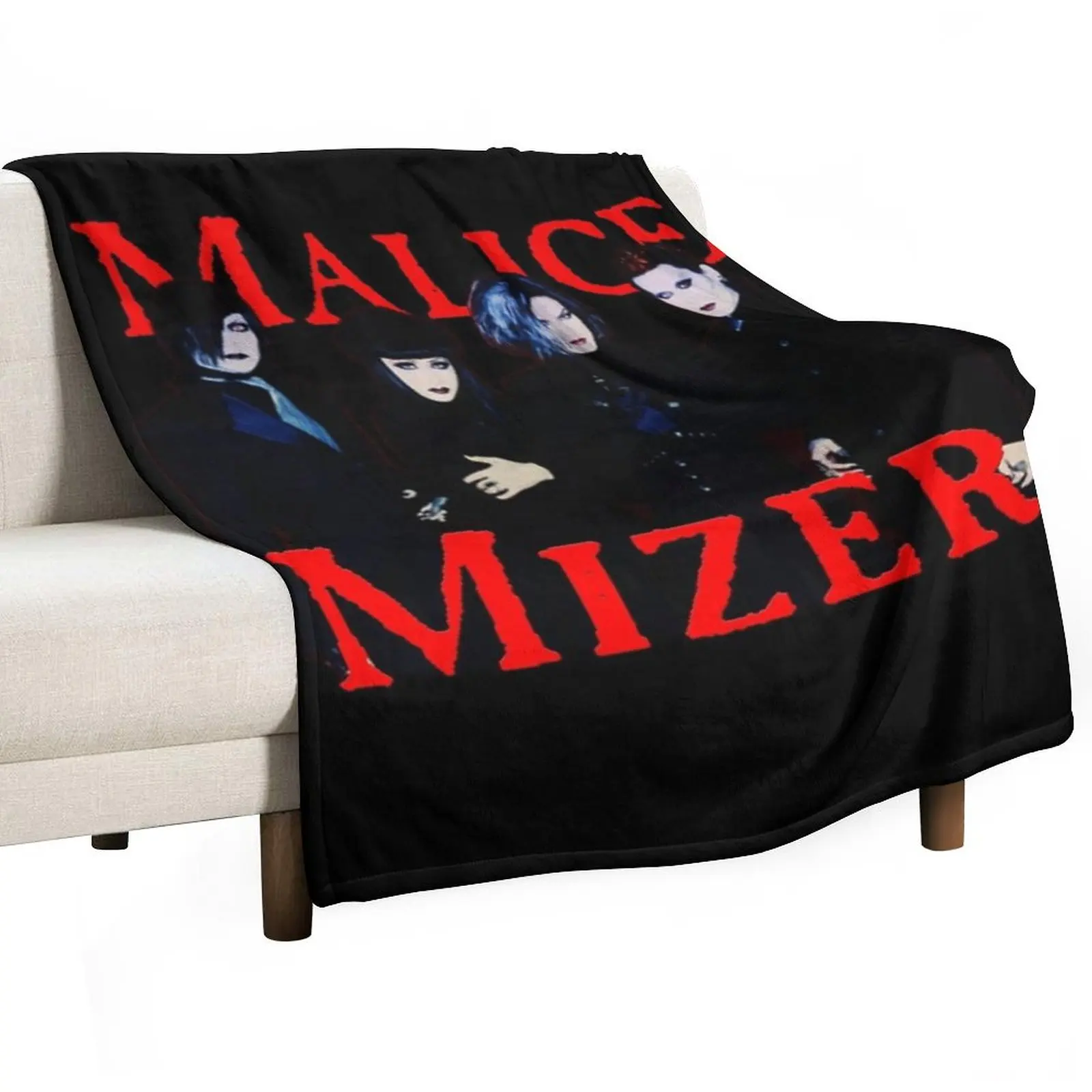 malice mizer visual kei japanese band members mana gackt kami k?zi Throw Blanket Bed covers Furry Decoratives Blankets