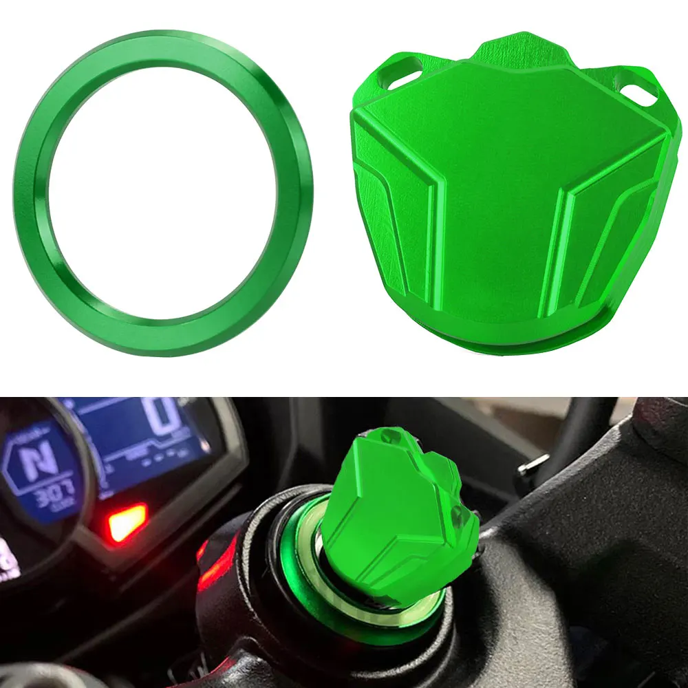 

For KAWASAKI Z1000 z1000 2003 2004 2005 2006 2007 2008 2009-2024 Motorcycle Ignition Switch Cover Key Ring Circle Cap Keys Shell