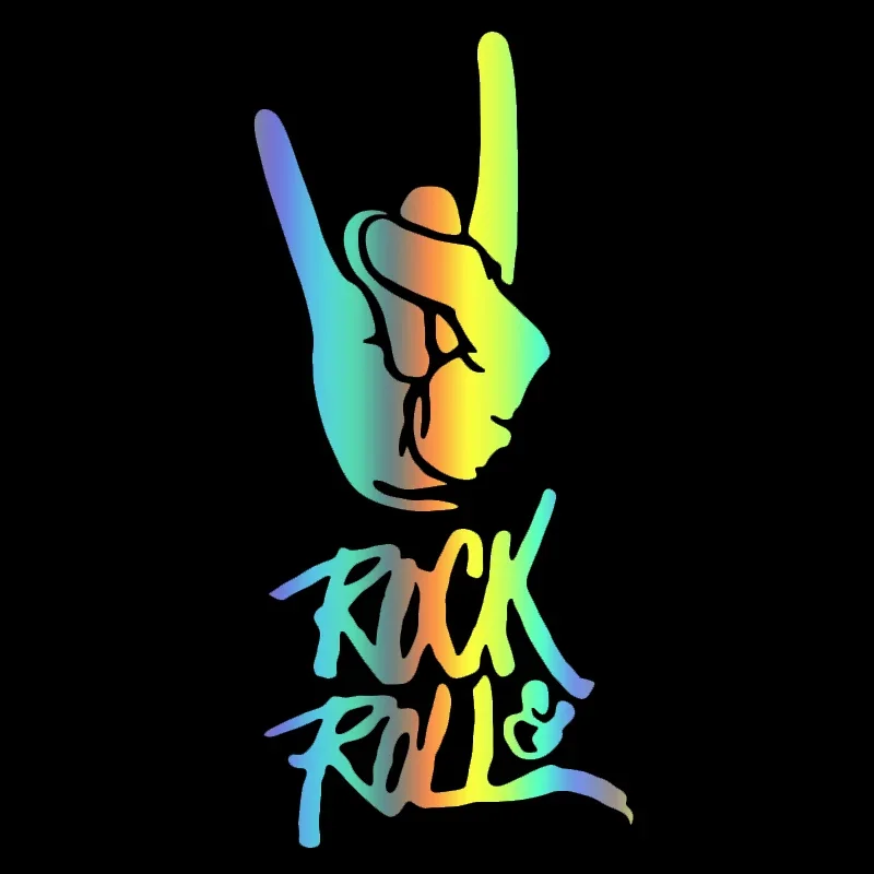 Car Stickers Rock N Roll Motorcycle Decorative Accessories Creative Waterproof and Sunscreen Vinyl Decal,15CM*10CM