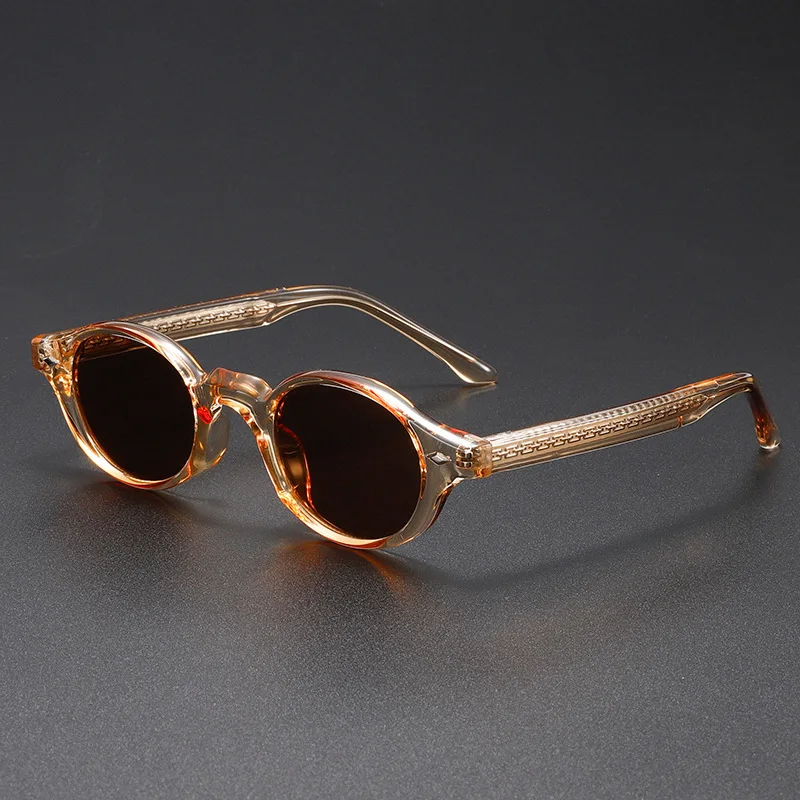 2026 Vintage Oval TR90 Frame Acetate Fashion Sunglasses UV400 Classic Thick Large Frame Goggles Classic Trendy Driving Shades