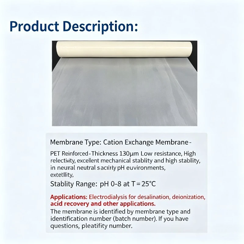 High Mechanical Strength Fumasep FKS‑PET‑130 Cation Exchange Membrane PET Reinforced For Electrolyzer Hydrogen Fuel Cell Test