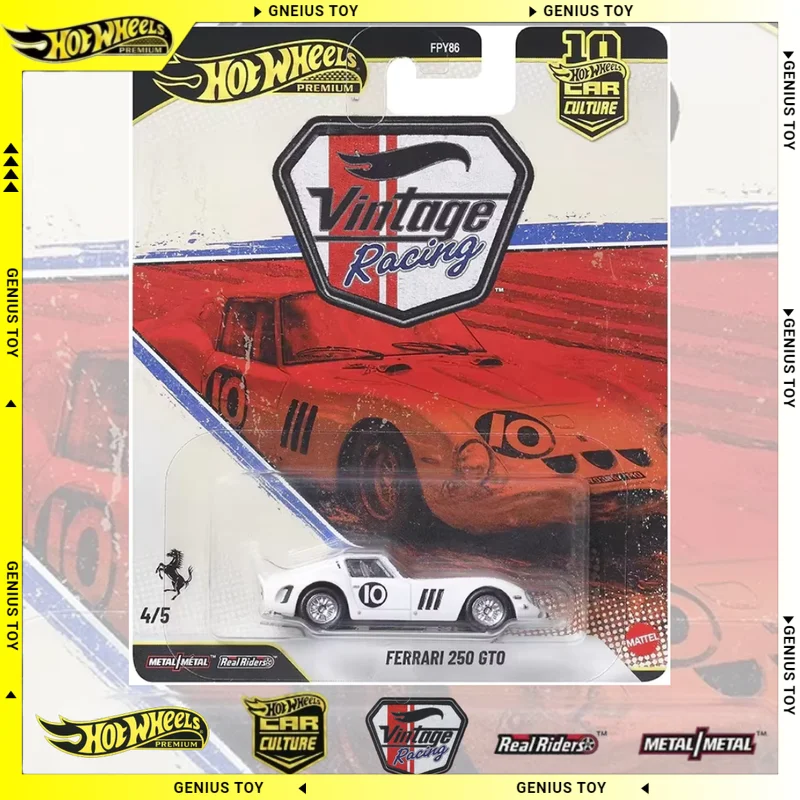 

Hot Wheels Premium 2026 Car Culture Vintage Racing FERRARI 250 GTO 1:64 Diecast Alloy Metal Body Model Car Adult Collection Gift