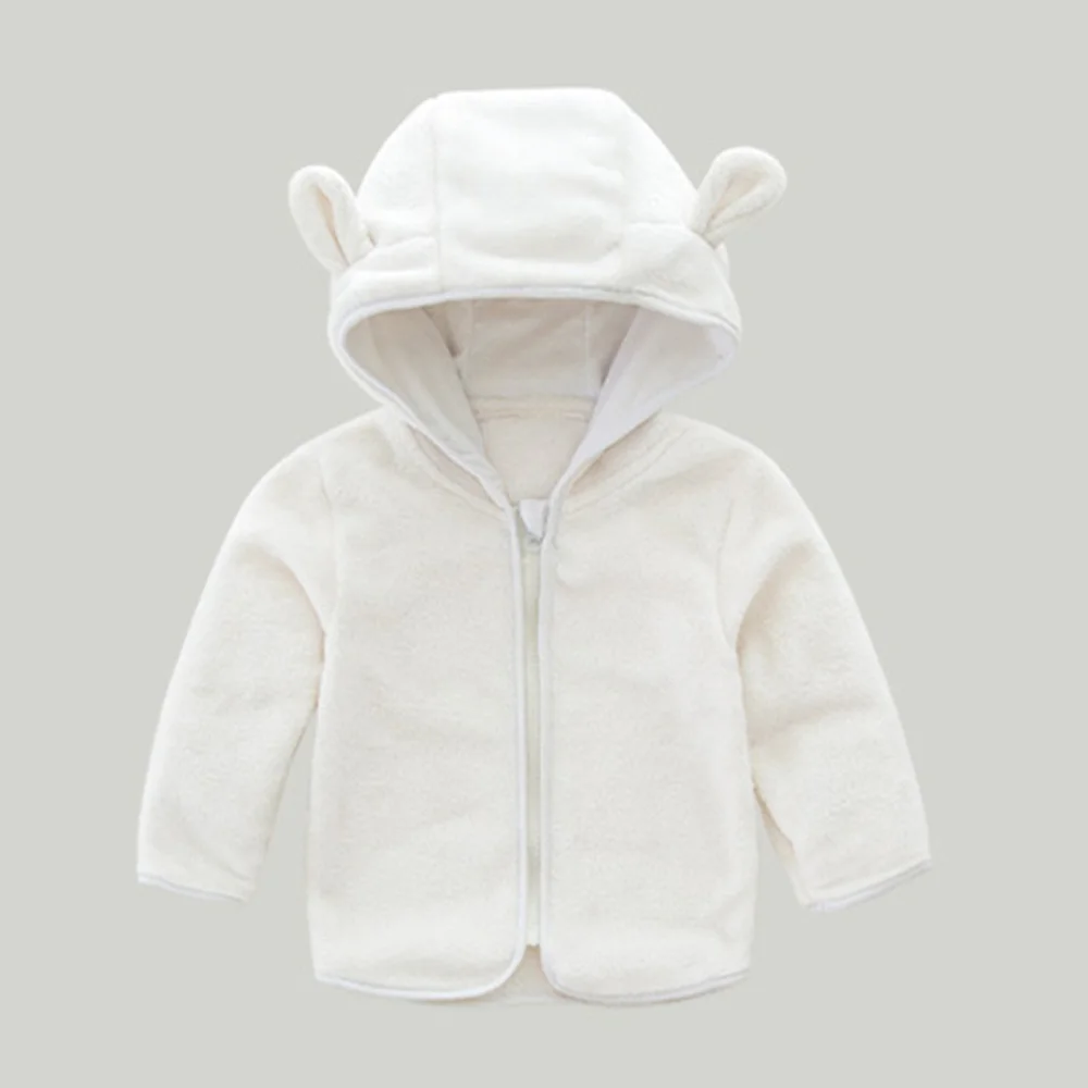 Spring and autumn clothing children\'s hooded teddy bear girl cute ears double-sided plush jacket warm fur sweater jacket