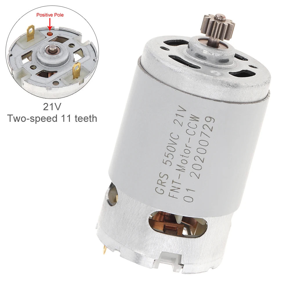 RS550 DC Motor 9/11/12/14 Teeth 10.8-25V Micro Engine Electric Motors for Electric Drill Screwdriver Gear High Torque Gear Box