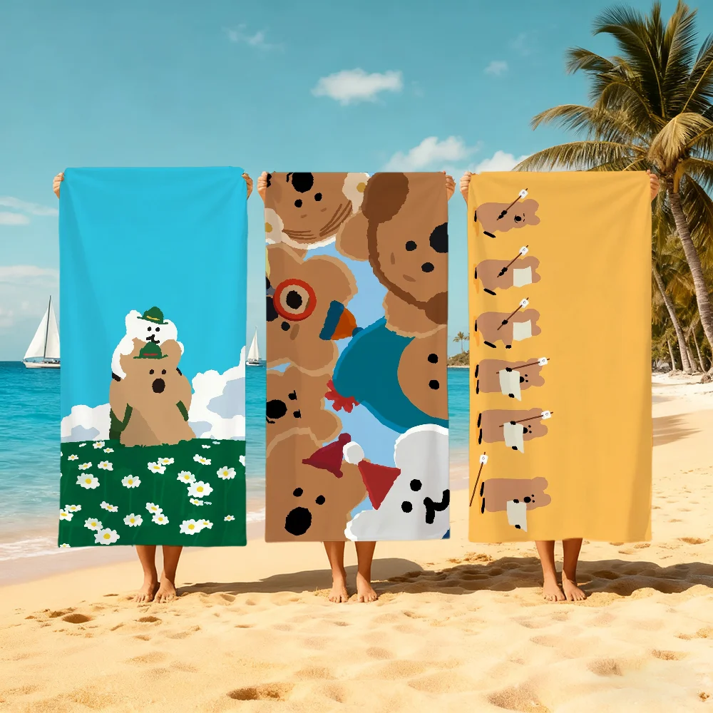 D-dinotaeng cute Towel Beach Quick Dry Soft Pool Towels Gift for Travel Gym Shower Camping sports