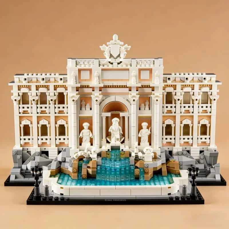 

2025 New 21062 Trevi Fountain building block model kit, 1880PCS, Roman landmark Baroque decoration, adult Christmas gift