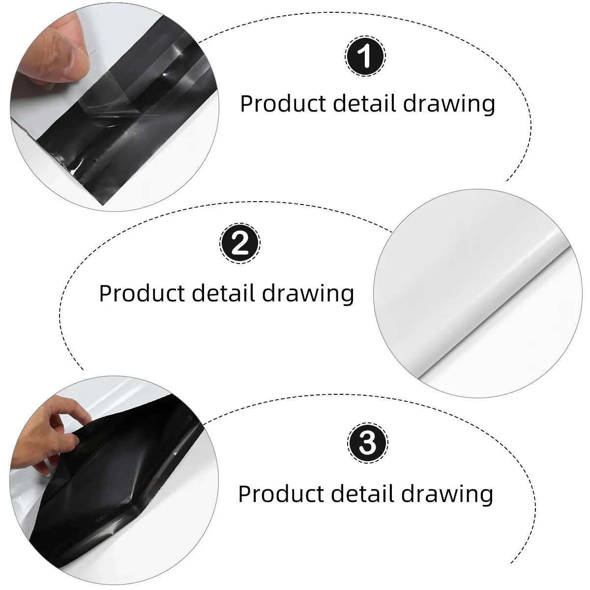 

100Pcs Premium Plastic Waterproof Packaging Containers Self Sealing Bags for Damage Free Shipping Suitable for Home