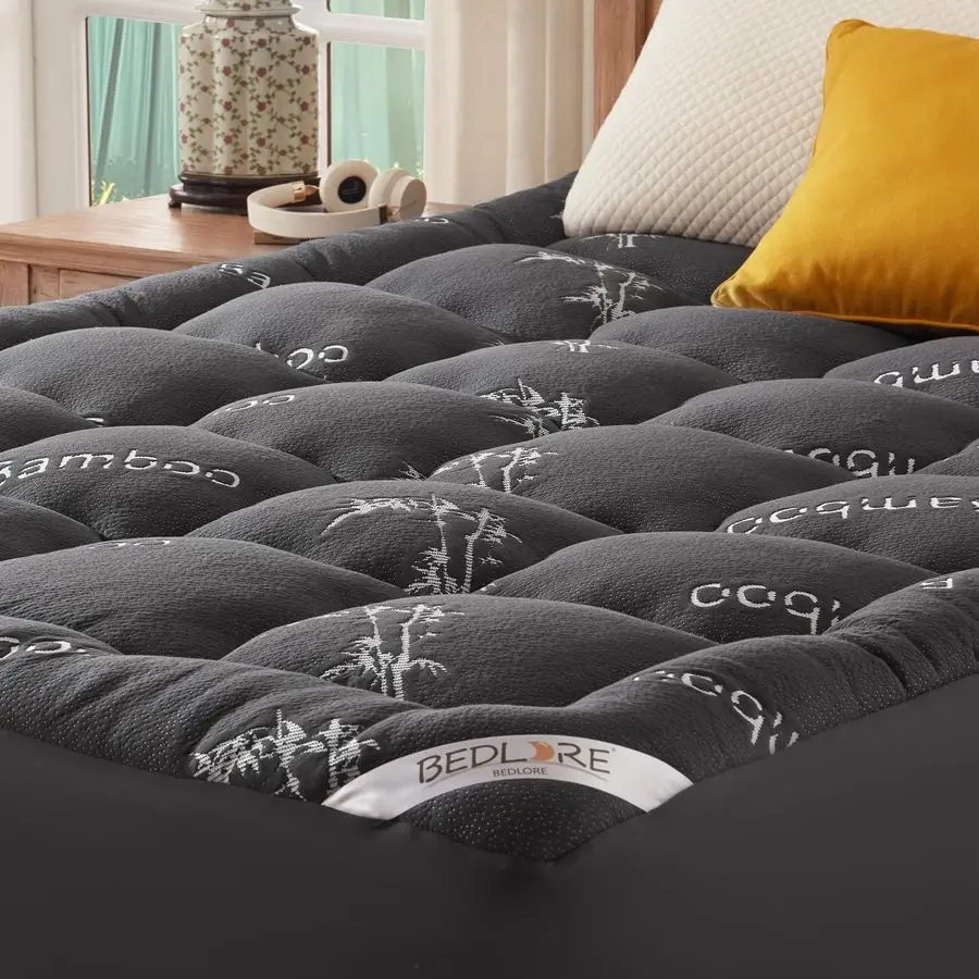 

Мягкий наматрасник Soft King из бамбуковой вискозы с толстым слоем Pillow Top, эластичными карманами, 78 дюймов (длина) x 80 дюймов (ширина)