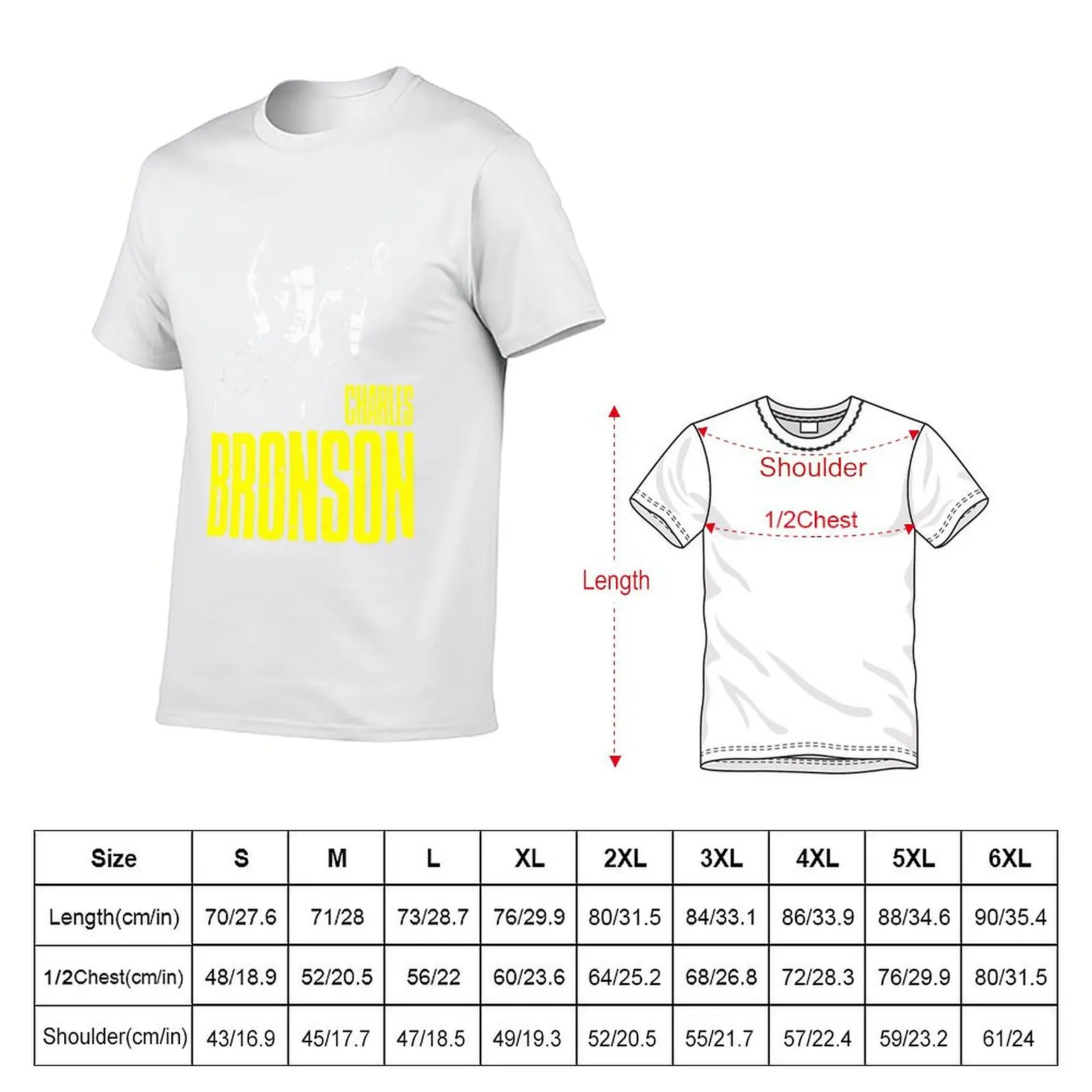 Charles Bronson T-Shirt t shirt for man 100 percent cotton essential t shirt T-Shirt