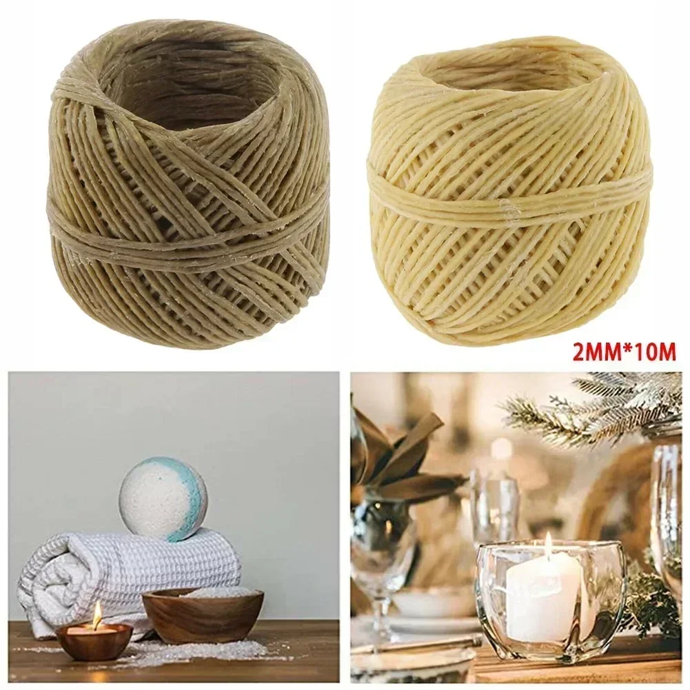 1 Roll Beeswax Wicks 10m Beeswax Coated For Candle Making Hemps Natural Organic Well Wicks Practical Brand New