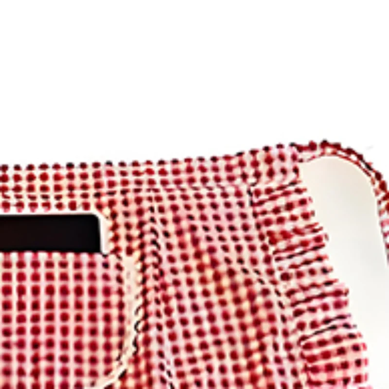 Apron Square Check Half Waist Apron Cotton Material Stain Resistant Breathable Home Cooking Work Clothes Kitchen Accessories