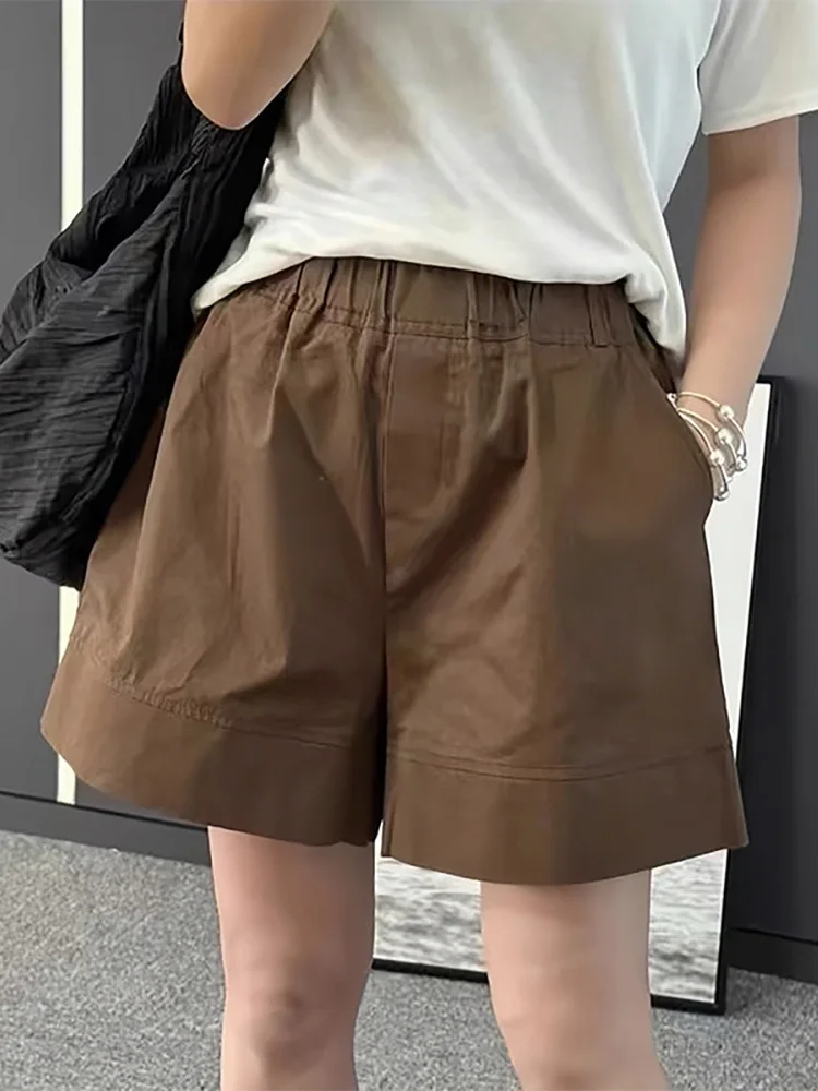 

High Waist Wide Leg Pants Summer Thin Casual Loose plus Size Women's A-Line Shorts Comfortable Versatile Slimming Effect