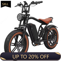 SXLL High Power 1000W Off-Road Ebike Mountain Fat Tire Electric Bike Fast All-Terrain Electric Off-Road Bike, Adult Pedal Assist