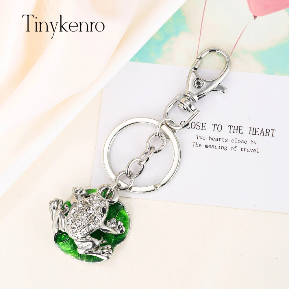 2022 New Fashion Cute Green Leaf Frog Play Animal Bag Keychain Free Shipping Birthday Gift