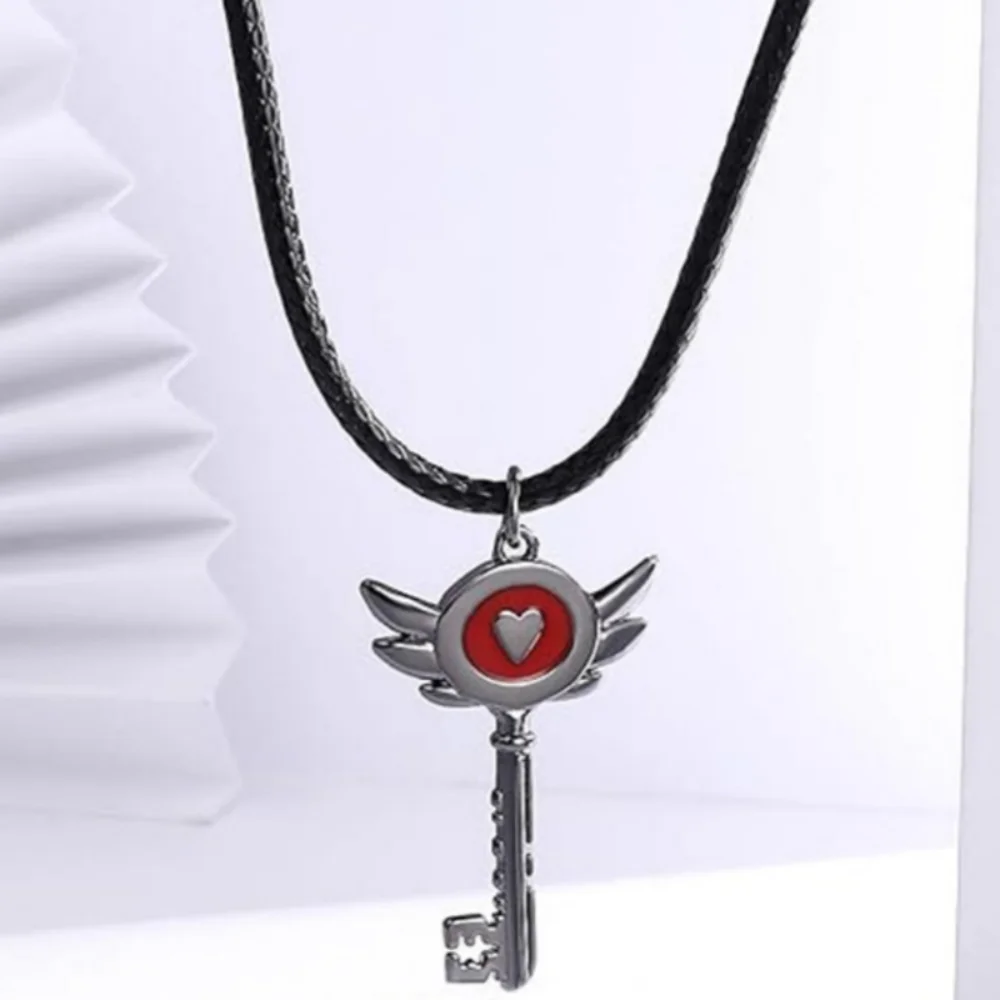 Joyería clásica, collar con colgante de llave con diseño de amor creativo, accesorios de collar de estilo lindo creativo para mujer