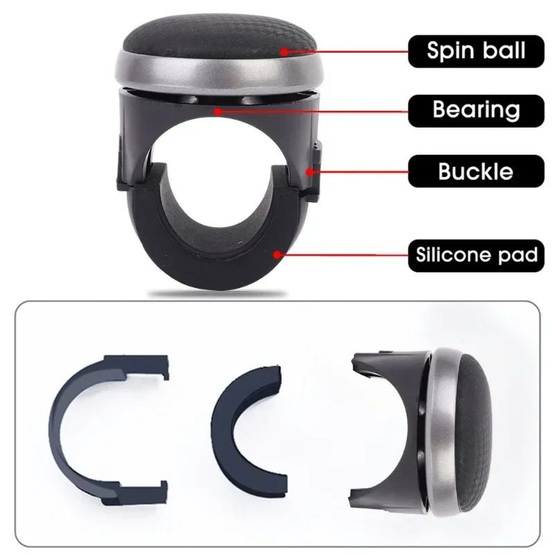 New Car Steering Wheel Booster Steering Wheel  Ball 360 Degree Rotating Grip One Hand Labor-saving Handle Spinner Tools