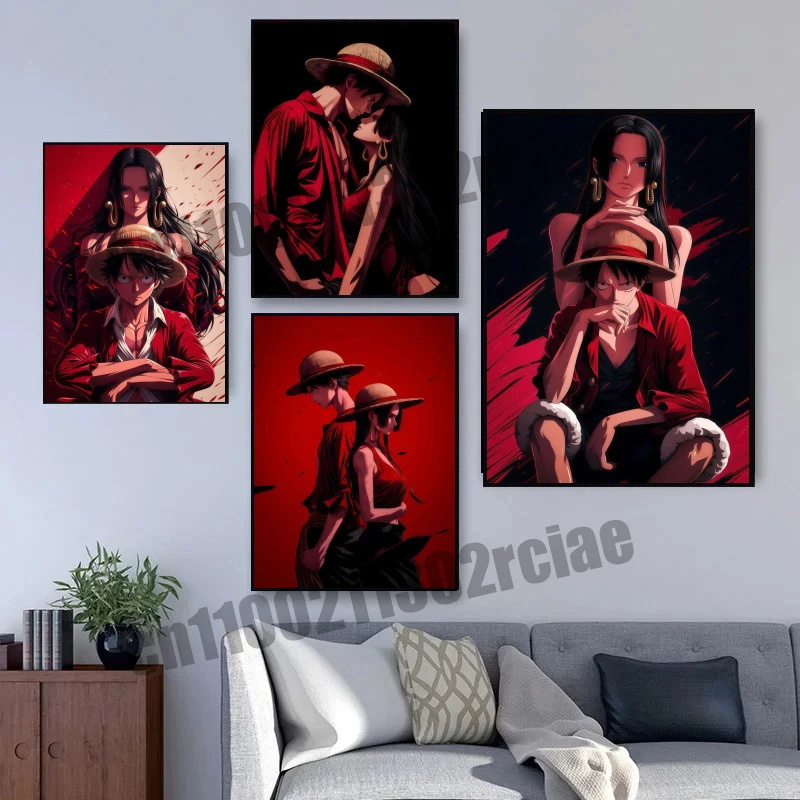 

Japanese Anime Childhood One Piece, Luffy, Poster Canvas Painting Poster Suitable for Home Bedroom Decoration Children's Gift