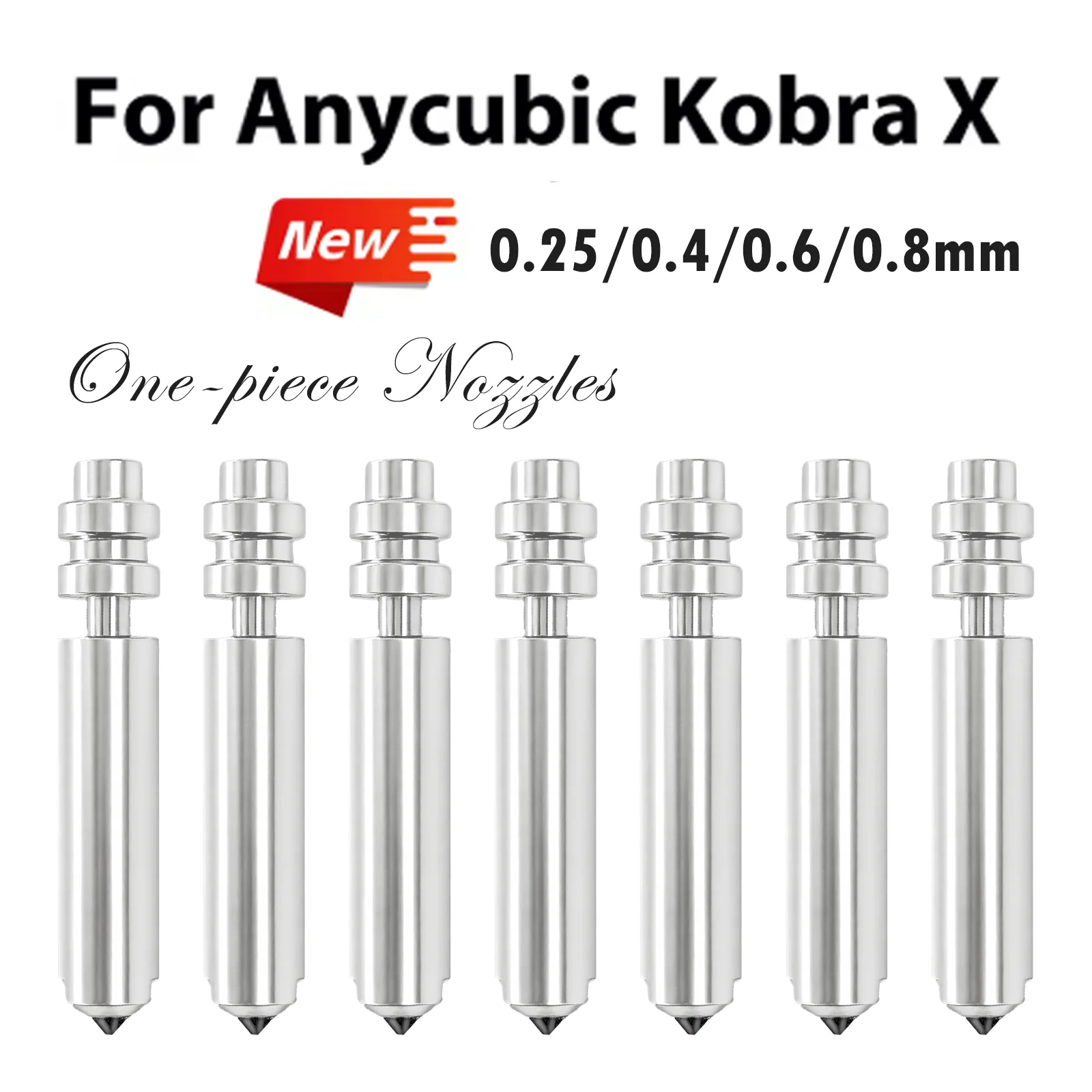 

Улучшенная биметаллическая насадка для хотэнда Anycubic Kobra X, повышающая долговечность, для 3D-принтеров Anycubic Kobra X 0.2/0.4/0.6/0.8 мм, аксессуары