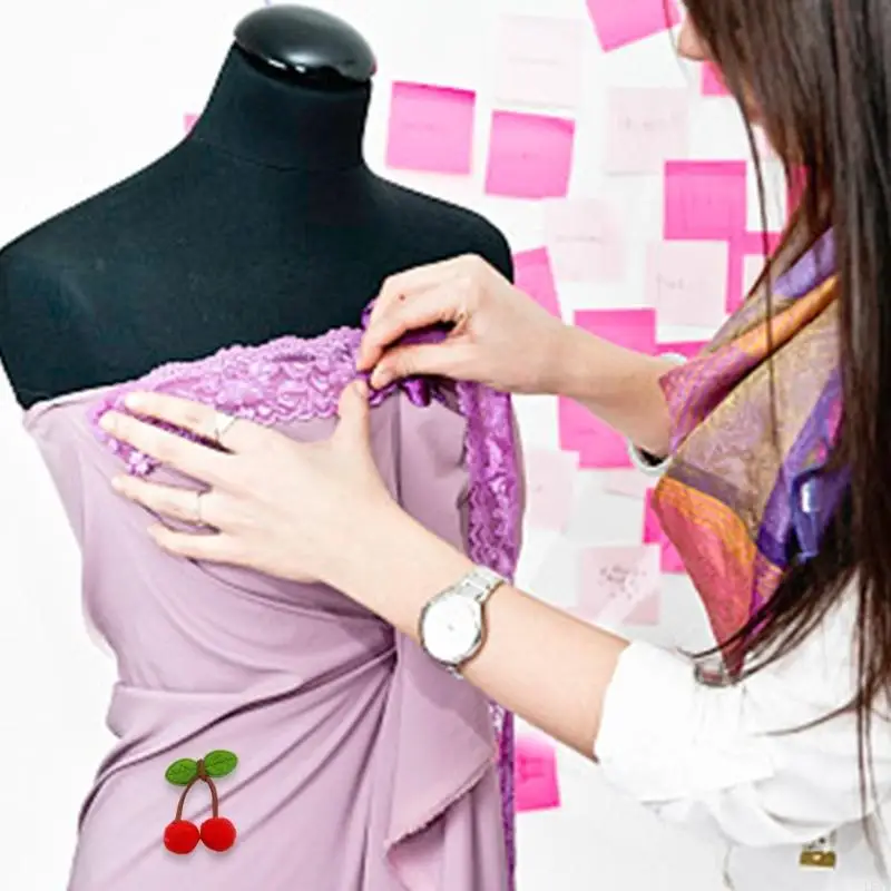 L5YA แพ็ค 10 ผ้าผลไม้ Pompoms เย็บ Appliques เสื้อผ้าอุปกรณ์เสริมสำหรับเครื่องแต่งกาย Embellishments อุปกรณ์เสริมผม