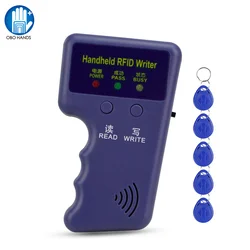 New Handheld 125KHz RFID Copier Duplicator RFID Card Reader Writer EM Card Cloner Programmer Rewritable EM4305/T5577 Keyfobs